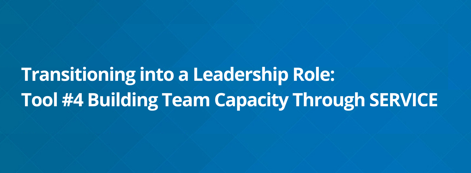 Building Team Capacity Through SERVICE